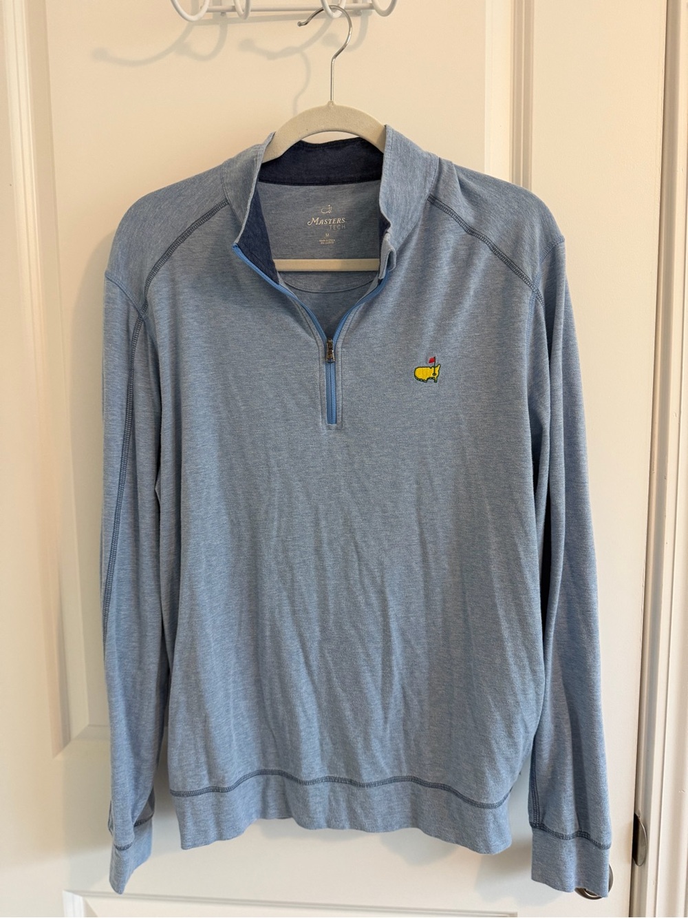 Masters Light Blue Half-Zip Pullover with Yellow Logo